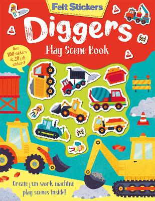 Felt Stickers Diggers Play Scene Book - Elliot, Kit