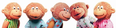 Five Little Monkeys Finger Puppet Playset: Set of 5 Finger Puppets, 5" Each - Christelow, Eileen