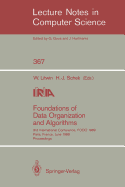 Foundations of Data Organization and Algorithms: 3rd International Conference, Fodo 1989, Paris, France, June 21-23, 1989. Proceedings