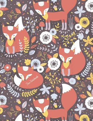 Fox Notebook: Journal for Girls Kids & Women to Write In & Doodle: Large 8.5"x11" Notebook with 110+ Lined & Blank Pages - Notebooks, Cute