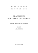 Fragmenta Poetarum Latinorum Epicorum Et Lyricorum