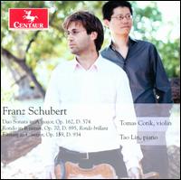 Franz Schubert: Duo Sonata Op. 162, D. 574; Rondo Op. 70, D. 895; Fantasy Op. 159, D. 934 - Tao Lin (piano); Tomas Cotik (violin)