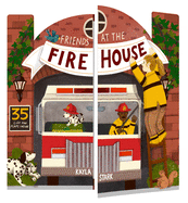 Friends at the Firehouse: Double Booked: 35 Lift-The-Flaps Inside! (Firefighter Board Books; Firetruck Books for Toddlers)