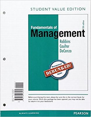 Fundamentals of Management, Student Value Edition Plus 2017 Mylab Management with Pearson Etext -- Access Card Package - Robbins, Stephen P, Dr., and Coulter, Mary A, and De Cenzo, David A