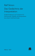 Ged?chtnis Der Interpretation