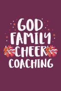 God Family Cheer Coaching: Cheer Coach Notebook - Blank Lined Journal