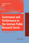 Governance and Performance in the German Public Research Sector: Disciplinary Differences