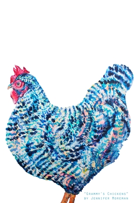 "Grammy's Chicken" by Jennifer Moreman: Barred Rock Hen 6x9" 130 Page Wide Rule Notebook by Artist - Moreman, Jennifer