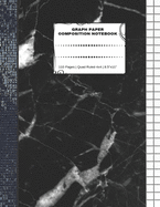 Graph Paper Composition Notebook: 110 Pages - Quad Ruled 4x4 - 8.5" x 11" Marble Large Notebook with Grid Paper - Math Notebook For Students