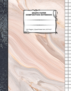 Graph Paper Composition Notebook: 110 Pages - Quad Ruled 4x4 - 8.5" x 11" Marble Large Notebook with Grid Paper - Math Notebook For Students