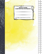 Graph Paper Composition Notebook: 110 Pages - Quad Ruled 4x4 - 8.5" x 11" Yellow Large Notebook with Grid Paper - Math Notebook For Students