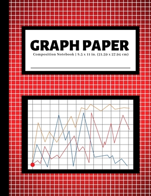Graph Paper Composition Notebook: 200 Pages - 4x4 Quad Ruled Graphing Grid Paper - Math and Science Notebooks - Red - Scholar, Scribed