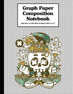 Graph Paper Composition Notebook Quad Rule 5x5 Grid Paper - 150 Sheets (Large, 8.5 x 11"): Treasure Skull Head