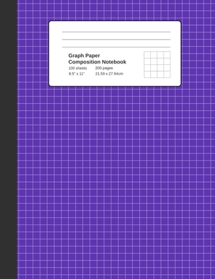 Graph Paper Composition Notebook: Violet, Grid Paper Notebook, Quad Ruled, 4 Square Per Inch (4x4), 100 Sheets, 200 pages (Large, 8.5 x 11) - Writion, Abookrush