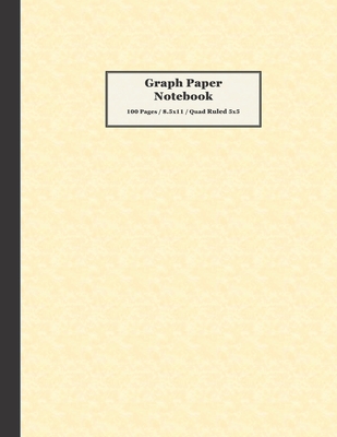 Graph Paper Notebook: 100 Pages, 8.5x11, Quad Ruled 5x5, Yellow Parchment Cover Pattern - Notebooks, Northwest