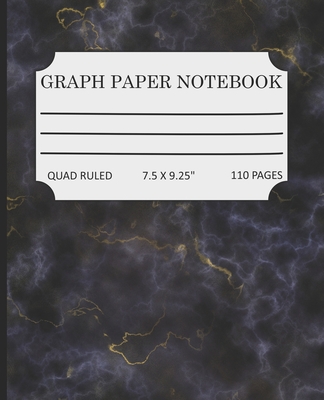 Graph Paper Notebook: Math and Science Composition Book Blue Gray Marble Design - Gifts & Journals, 2bears