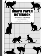 Graph Paper Notebook: one (1) inch squares quad ruled, grid paper composition journal book, 100 pages, double-sided, non-perforated, 8.5 x 11 inches (letter size)