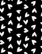 Graph Paper Notebook: Quad Ruled Graphing Paper, 200 Pages, Black and White Hearts (8.5x11)