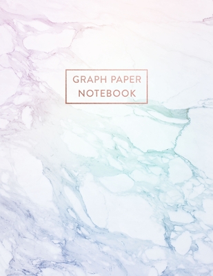 Graph Paper Notebook: Rainbow Marble - 8.5 x 11 - 5 x 5 Squares per inch - 100 Quad Ruled Pages - Cute Graph Paper Composition Notebook for Children, Kids, Girls, Teens and Students (Math and Science School Essentials) - Paperlush Press