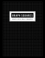 Graph Squares: Grid Bulk Notebook and Ruled White Paper Handwriting for Structuring, Sketch, Technical of Design (Thick Solid Lines) Black Cover