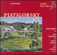 Gregor Piatigorsky: Souvenir - Denis Brott (cello); Evan Drachman (cello); Samuel Sanders (piano); Tony Randall