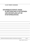 Grundbesitzverhltnisse in Historischen Stadtkernen und ihr Einfluss auf die Stadterneuerung