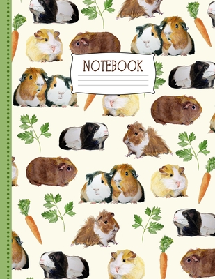 Guinea Pig Notebook: Cute Notebook for Guinea Pig Fans + Cavy Lovers With Parsley + Carrot Treats - Gifts for Girls and Boys - Publishing, Dajil Fine Art