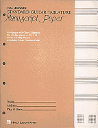 Guitar Tablature Manuscript Paper - Standard: Manuscript Paper