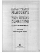 Halliwell's Filmgoer's and Vidoeviewer's Companion - Halliwell, Leslie L (Editor), and Walker, John (Editor)