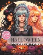 Halloween Coloring book for girls: Girls ages 6-14