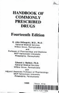 Handbook of Commonly Prescribed Drugs