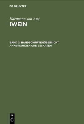 Handschriften?bersicht. Anmerkungen und Lesarten - Wolff, Ludwig (Editor), and Benecke, Georg F (Editor), and Lachmann, Karl (Editor)