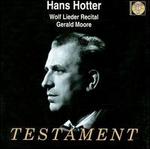 Hans Hotter Wolf Lieder Recital