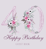Happy 40th birthday guest book (hardback)