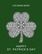 Happy St. Patrick's day: Shamrock mandala. Coloring book for adults