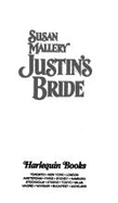 Harlequin Historical #270: Justin's Bride - Mallery, Susan