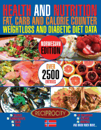 Health and Nutrition Fat, Carb and Calorie Counter Weightloss and Diabetic Diet Data: Norwegian government data on Calories, Carbohydrate, Sugar counting, Protein, Fibre, Saturated, Mono unsaturated, Poly unsaturated, Omega 3 and Omega 6 Fat breakdown, Vi
