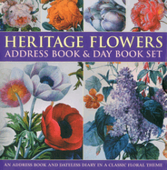 Heritage Flowers Address Book and Day Book Set