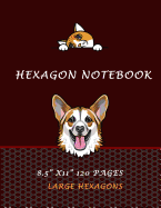 Hexagon Notebook 8.5" x 11" 120 Pages Large Hexagons: Hexagonal Graph Paper Notebook, 120 pages, Large hexagons Battle Games Gaming Paper also Organic Chemistry Students Graph book that is beautifully designed. Size: 8.5 x 11 inches (21.6 x 28 cm cm)