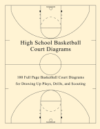 100 High School Basketball Court Diagrams: 100 Full Page Basketball ...