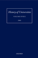 History of Universities: Volume XVIII/2, 2003