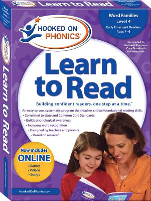 Hooked on Phonics Learn to Read - Level 4: Word Families (Early Emergent Readers - Kindergarten - Ages 4-6) - Hooked on Phonics