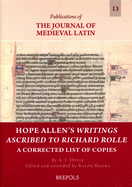 Hope Allen's Writings Ascribed to Richard Rolle: A Corrected List of Copies