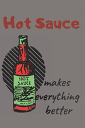 Hot Sauce Lovers Blank Lined Journal Notebook: A Daily Diary, Composition or Log Book, Gift Idea for People Who Love Hot Sauce, Picante Sauce, Salsa!!