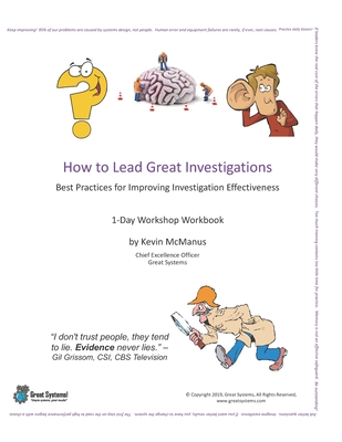 How to Lead Great Investigations: Best Practices for Improving Investigation Effectiveness - McManus, Kevin Robert