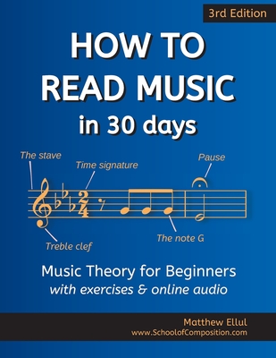 How to Read Music in 30 Days: Music Theory for Beginners - with exercises & online audio - Ellul, Matthew
