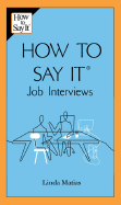 How to Say It: Job Interviews