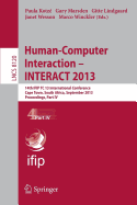 Human-Computer Interaction -- Interact 2013: 14th Ifip Tc 13 International Conference, Cape Town, South Africa, September 2-6, 2013, Proceedings, Part IV