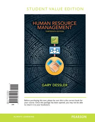 Human Resource Management, Student Value Edition - Dessler, Gary