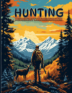 Hunting: Captivating Hunting Scenes Midnight Coloring Pages For Color & Relax. Black Background Coloring Book